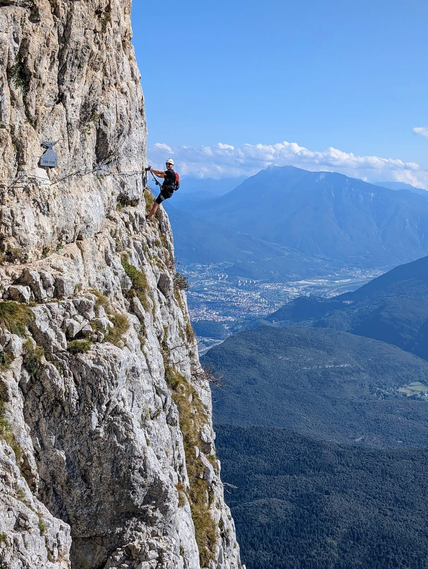 Exposed sections of Delle Aquille via ferrata