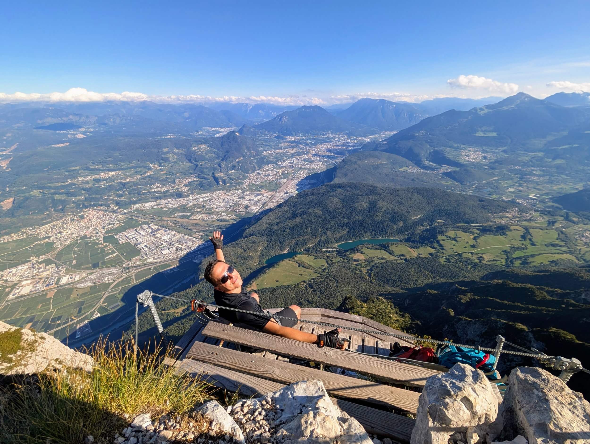 Pendulum on Delle Aquille via ferrata