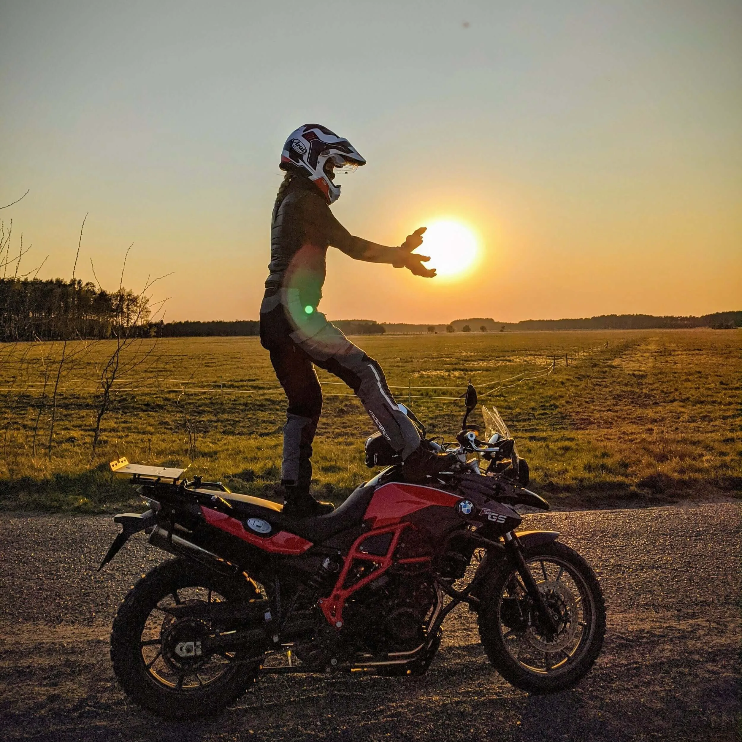 Red BMW GS