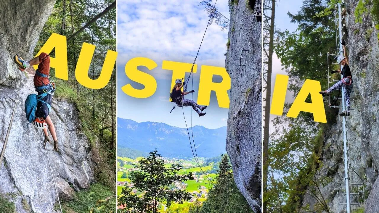 Via Ferratas in Austria: A Swing, Sky Ladder, and boot in the water